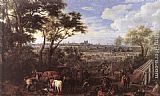 Nicolaes Woutersz Van Der Meer Paintings - The Army of Louis XIV in front of Tournai in 1667 by Adam Frans Van Der Meulen
